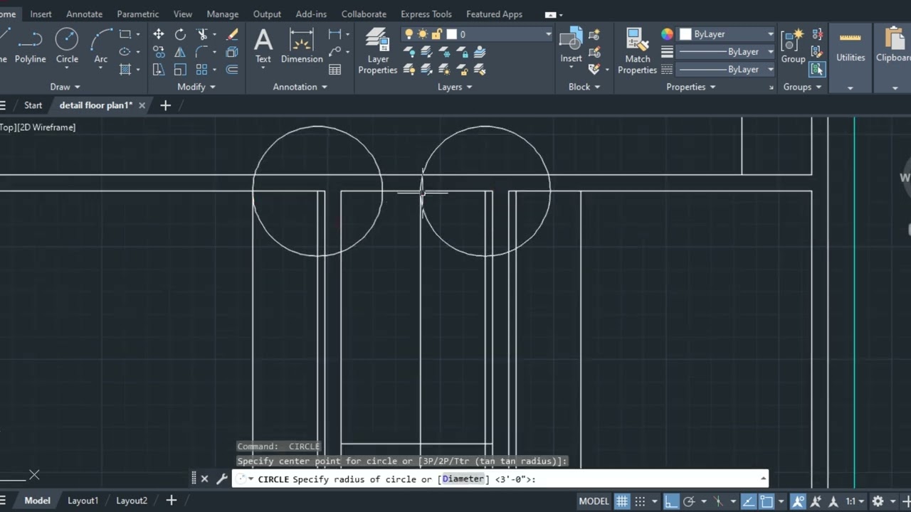 AutoCAD 2D Home Design | Full House Plan with Dimensions