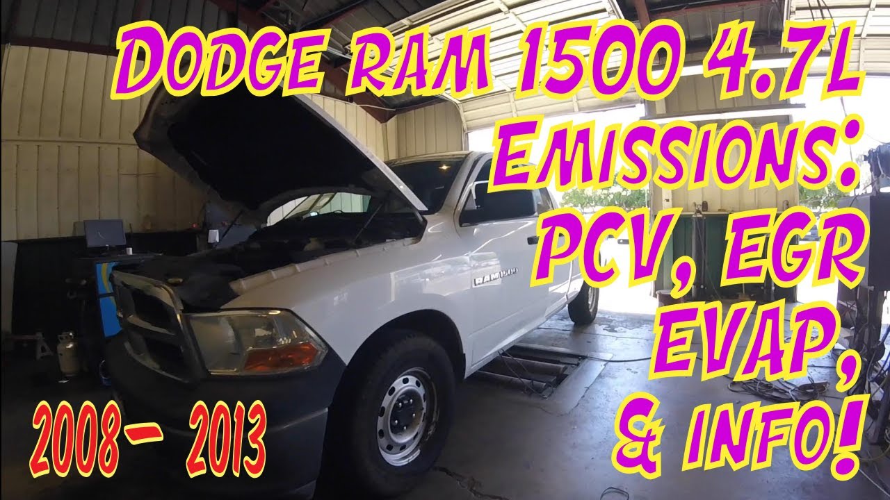 ⫷ Dodge Ram 1500 4.7 л. Расположение датчиков выбросов: PCV, EGR, кислородные датчики, испаритель...