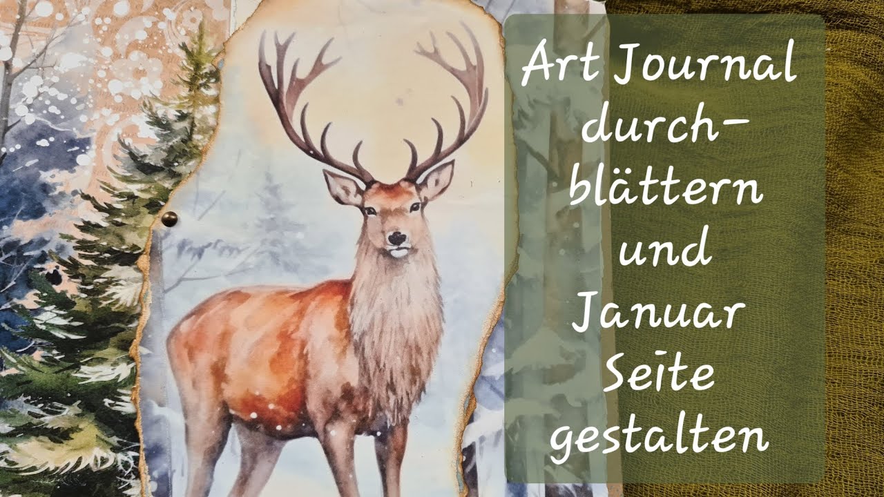 ArtJournal durchblättern und Januar Seite gestalten 