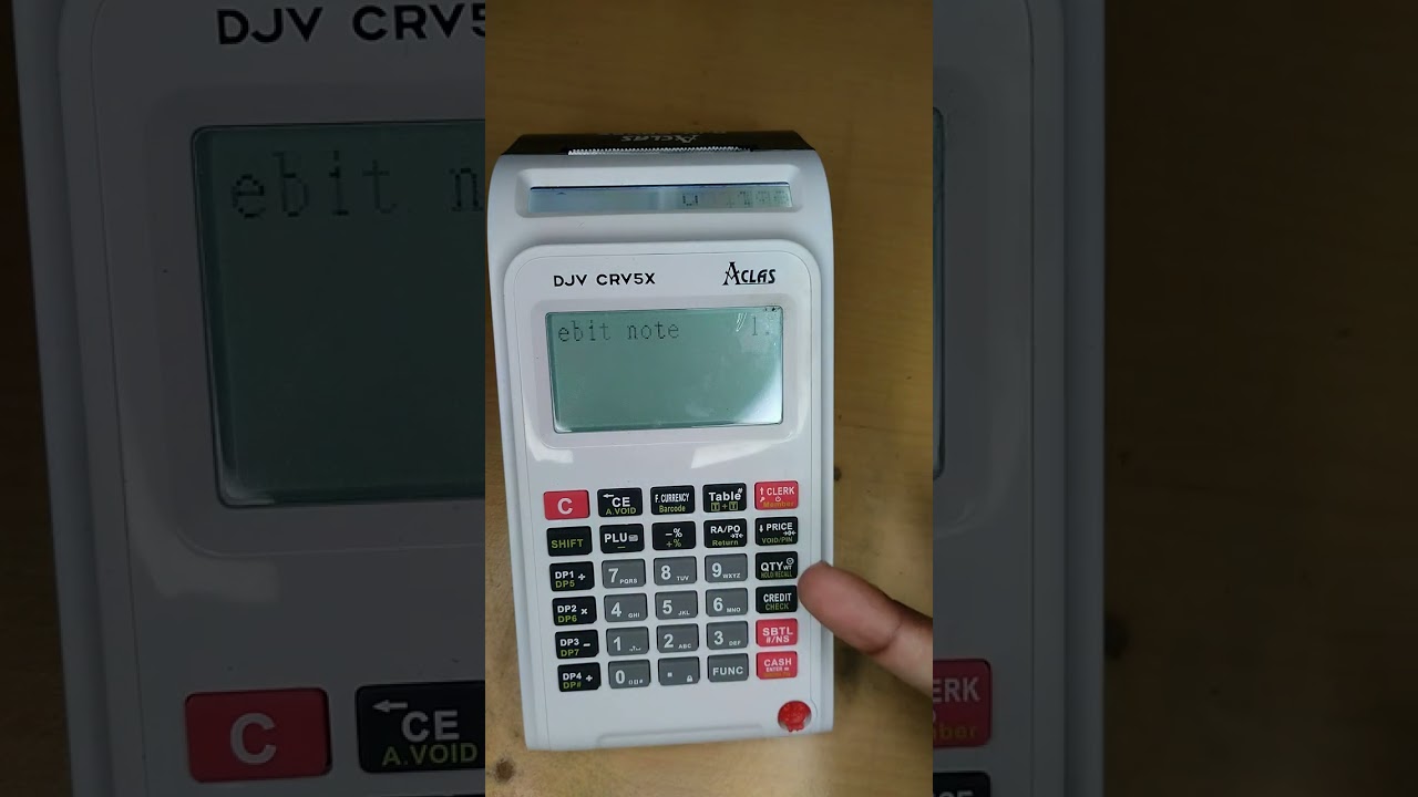 REMOVE CREDIT NOTE ON ACLAS DJC CRV5X