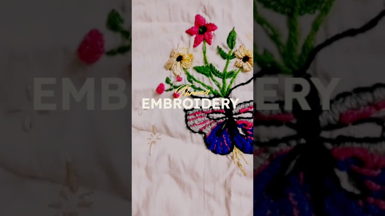 Thread Embroidery on Pillows 🧵🪡🫶🏻 #embroiderydesign #handembroidery #needleandthread #diy
