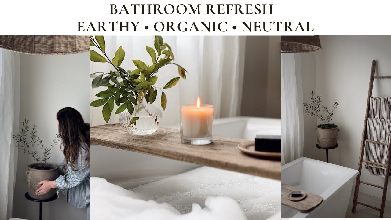 BATHROOM REFRESH || BATHROOM MAKEOVER || MCGEE AND CO DIY || EARTHY ORGANIC NEUTRAL HOME DECOR