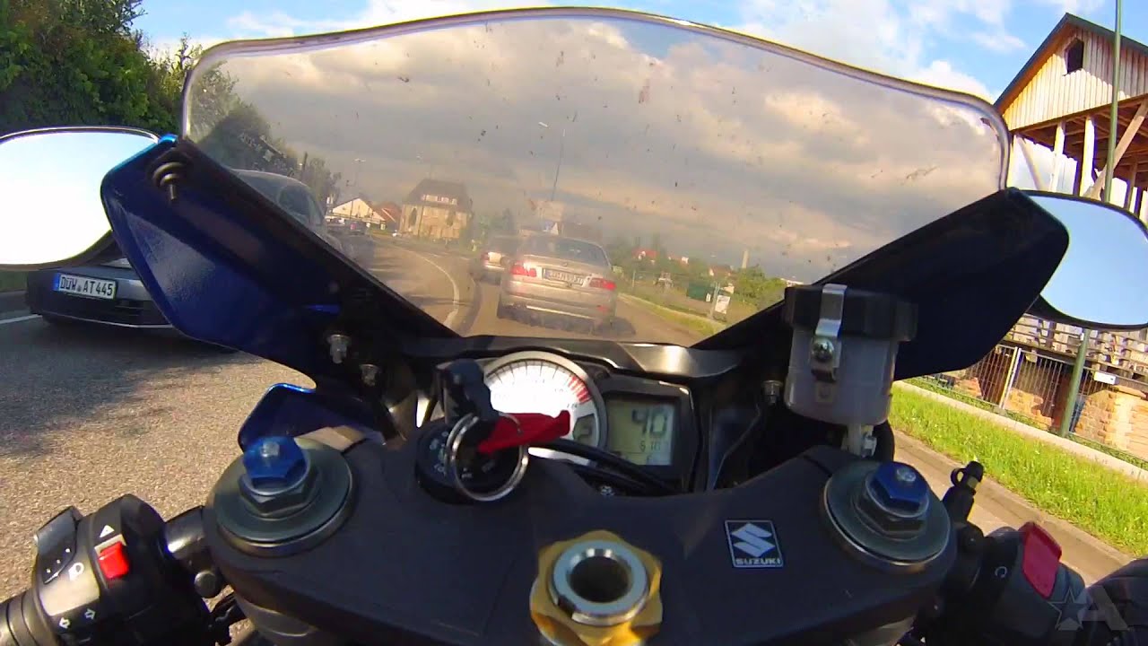 Suzuki GSXR 600 meets Audi S7 - GoPro Hero 3