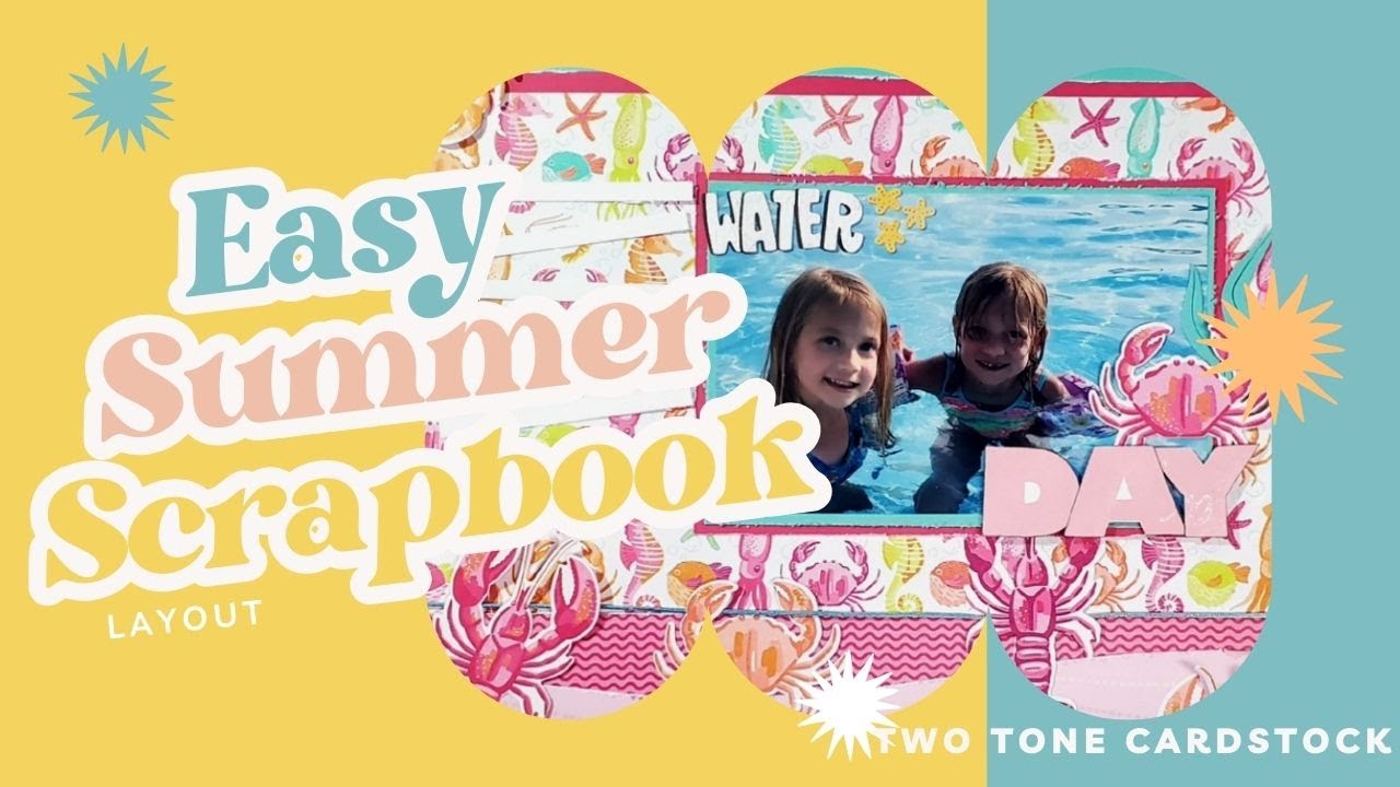 Easy Scrapbook Layout | Two Tone Cardstock