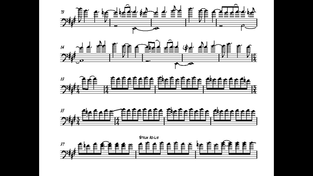 Chris Squire Bass Transcription: On the Silent Wings of Freedom