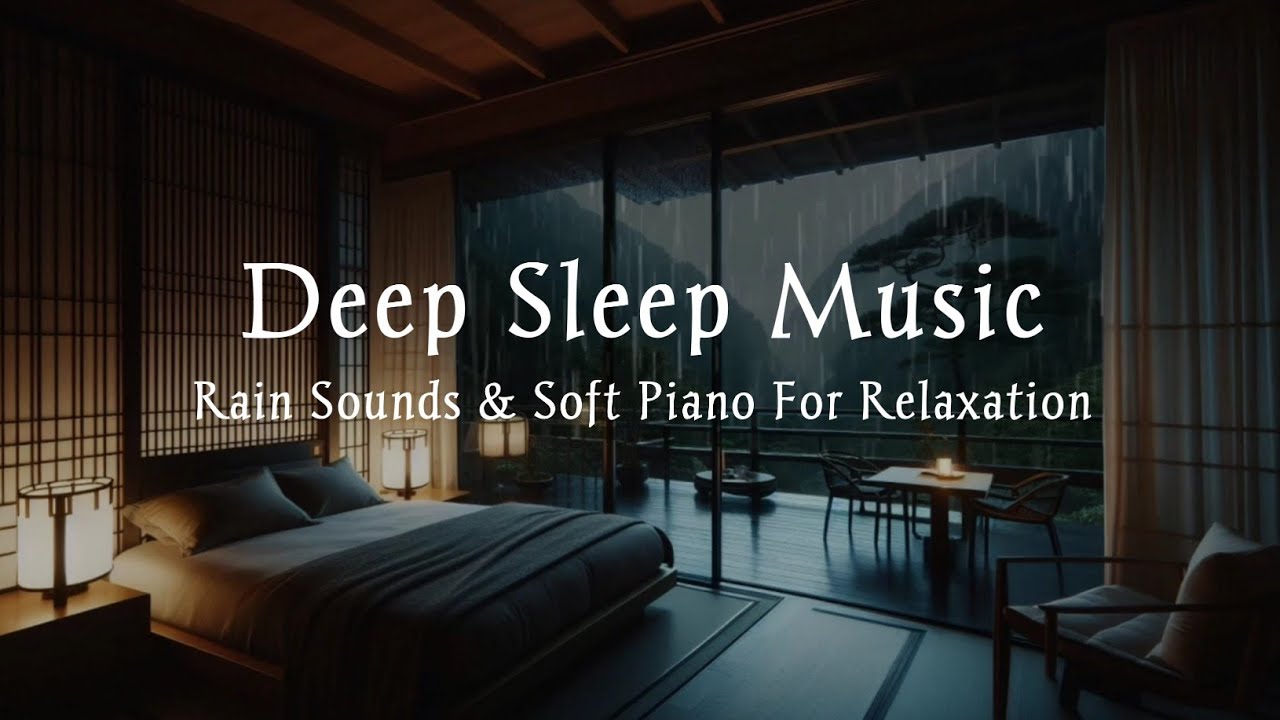 Deep Sleep with Rain Sounds to Reduce Insomnia 🌨 Relaxing Warm Bedroom for Sleep, Stress Relief 🌨🌨