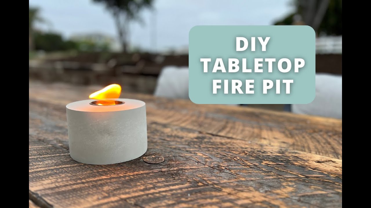 DIY Tabletop Concrete Fire Pit