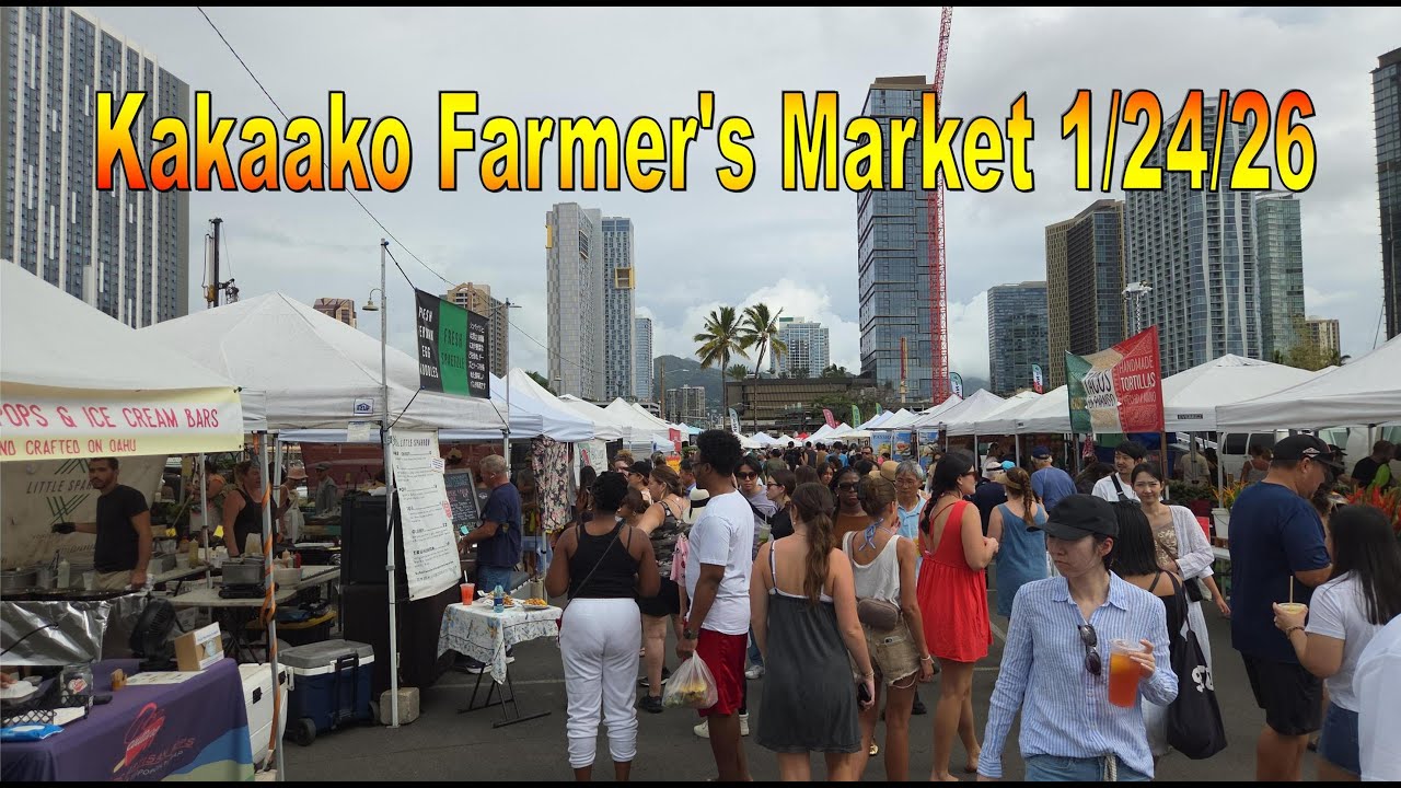 Kakaako Farmer's Market on 1/24/26 in Honolulu, Oahu, Hawaii