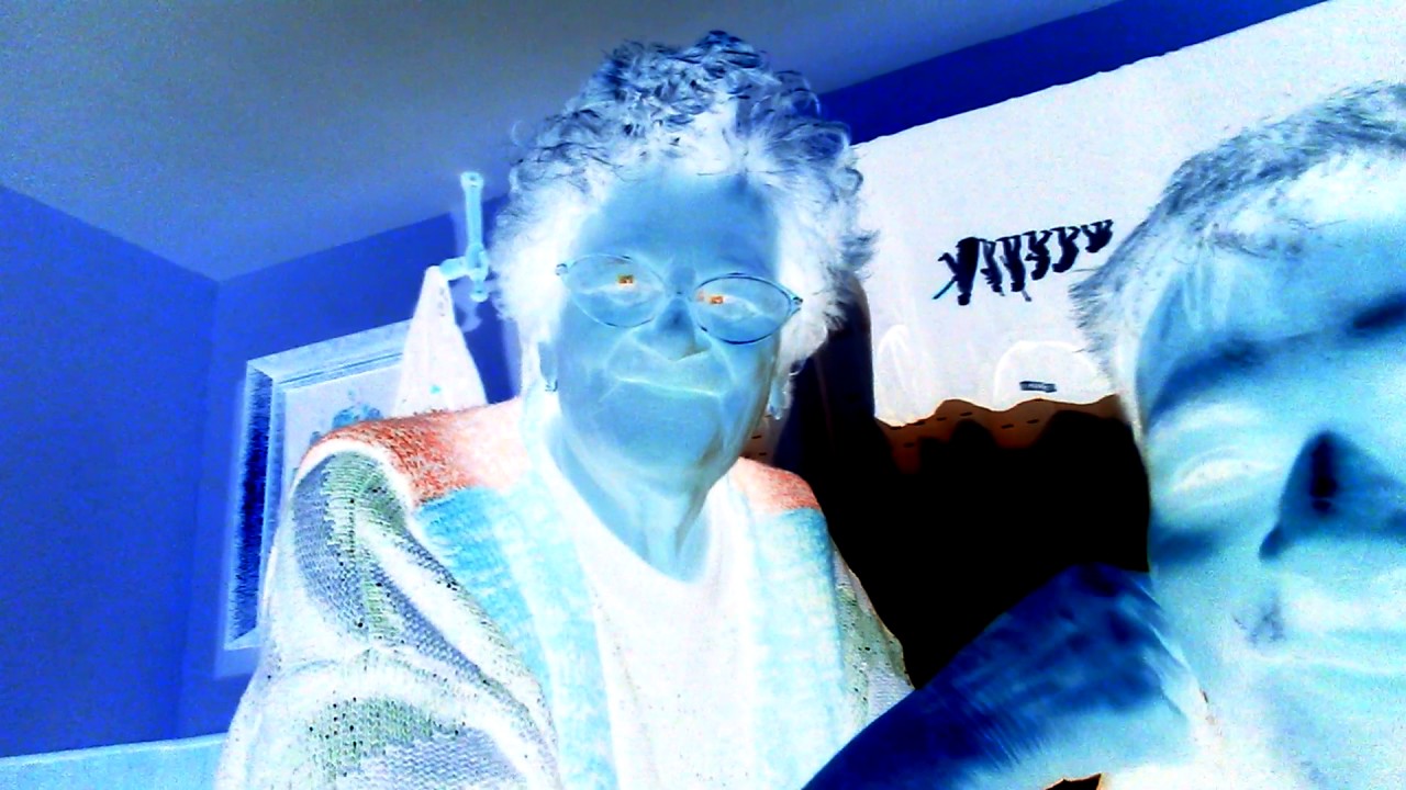 Shy grandma - inverted color video