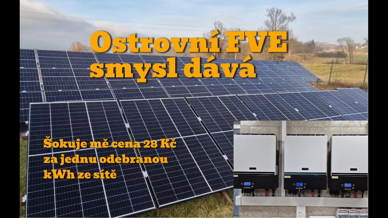 Ostrovní FVE chybí k úplné soběstačnosti jen 345 kWh/rok. Šokuje mě cena 28 Kč za jednu kWh ze sítě.