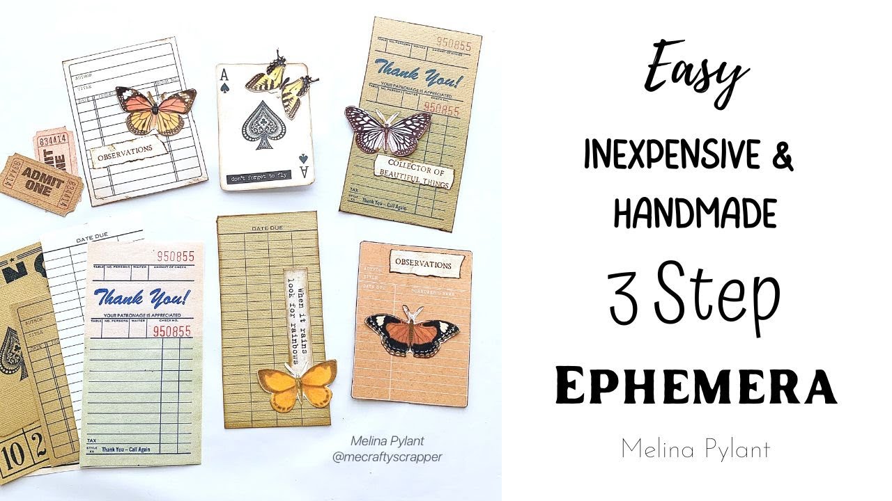 EASY, INEXPENSIVE & HANDMADE 3 STEP EPHEMERA | TIPS AND TRICKS FOR BEGINNERS #easy #diy #papercraft