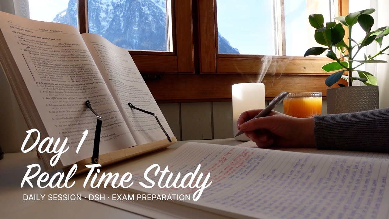 Real-Time Study With Me &mdash; Day 1 | DSH German Exam Prep