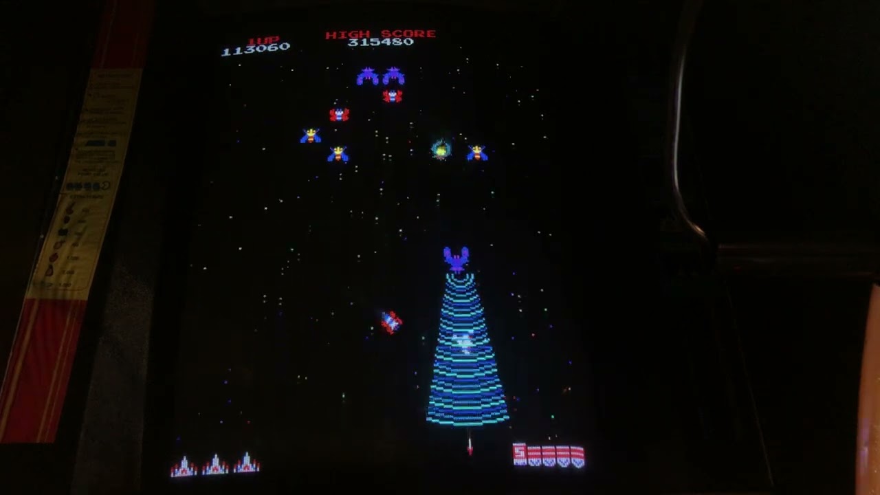 [4K] Pac-Man 25th Anniversary - Galaga (Real Cabinet)