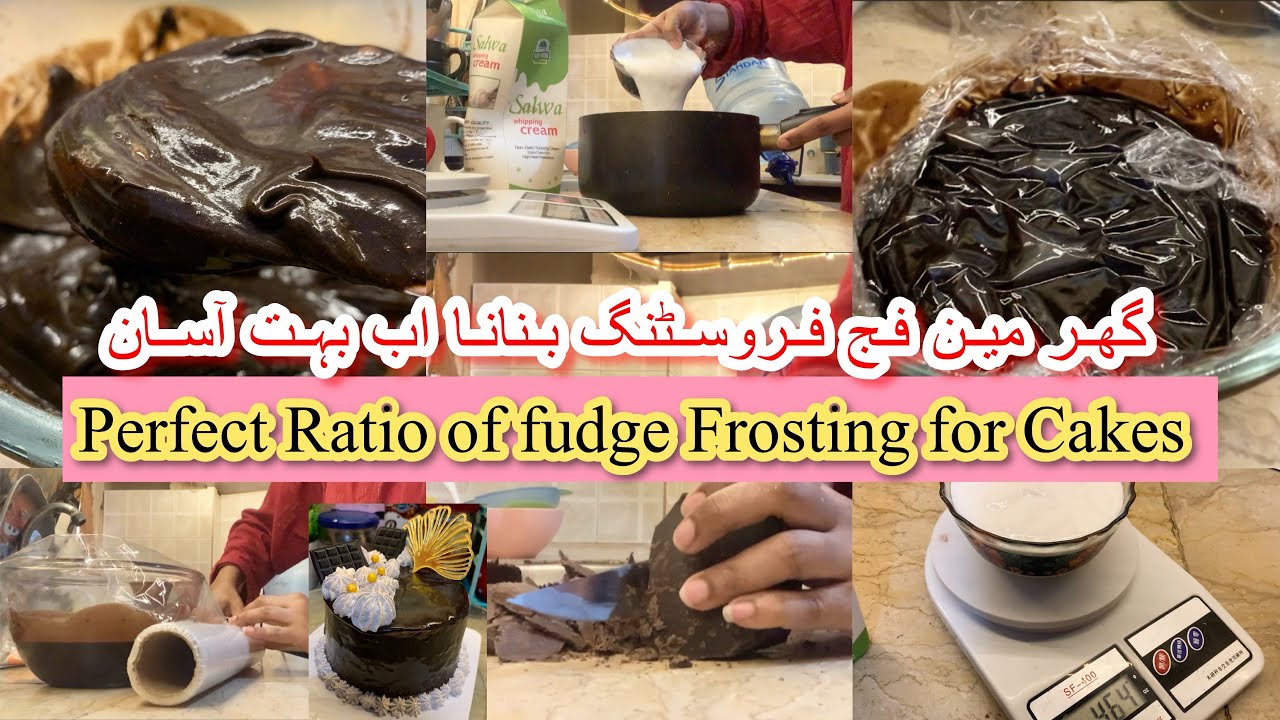 Perfect Fudge ganache for Cakes Layering ,covering & Decoration | Homemade Fudge frosting recipe ✨