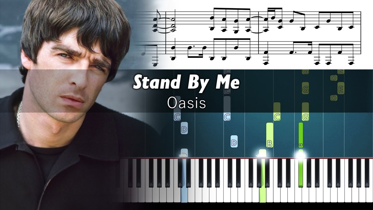 Oasis - Stand By Me - Piano Tutorial with Sheet Music