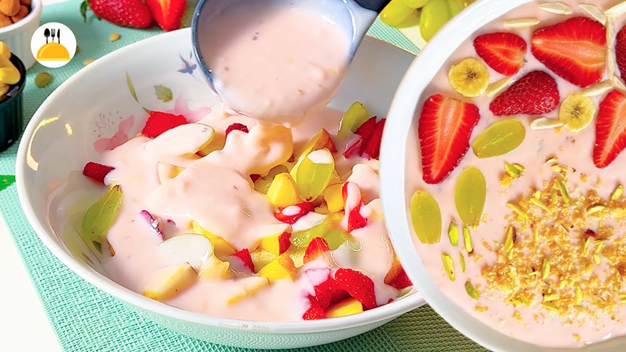 Strawberry Custard Recipe By Food & Art (Eid Special Dessert Recipe)