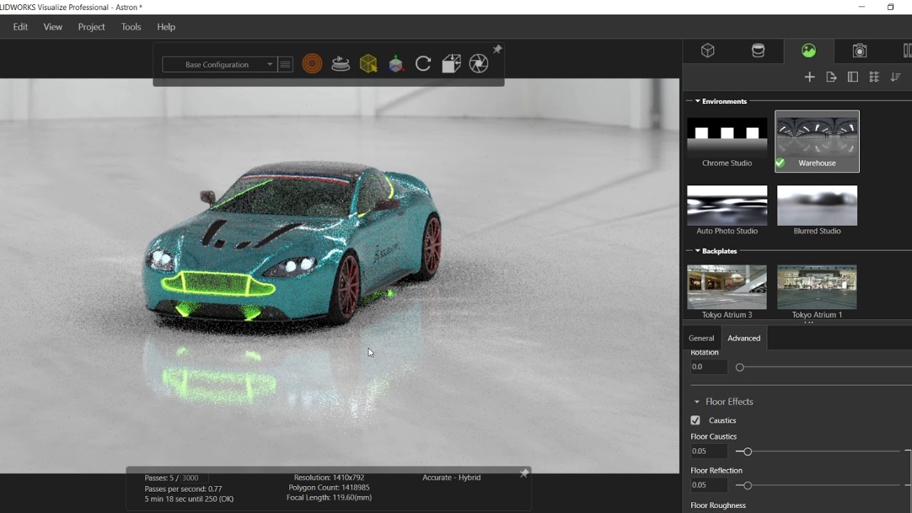 SOLIDWORKS Visualize Animating Background