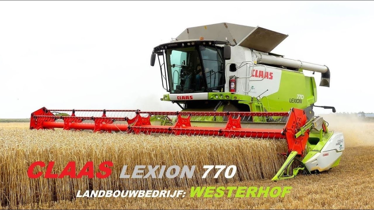 Tarwe oogst 2019 alles met Claas. Landb. Westerhof Woldendorp.