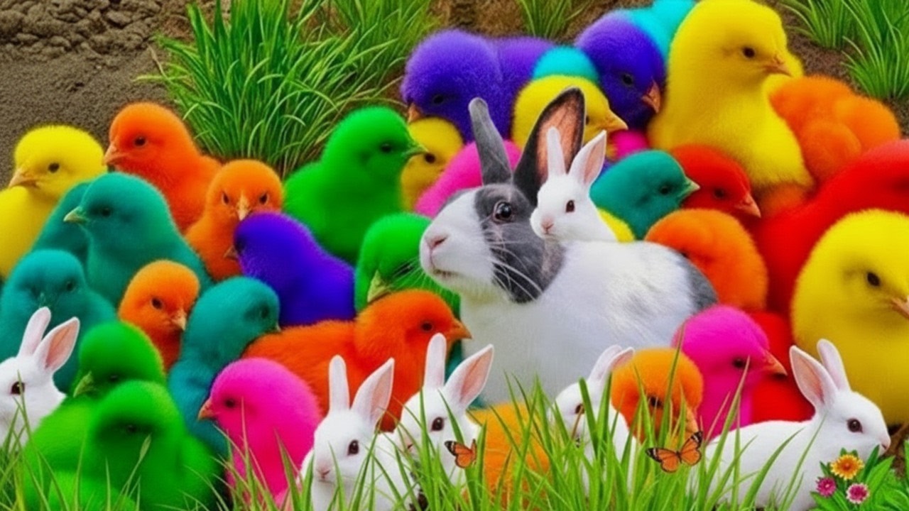 Ayam Warna Warni Ditangkap 😍 Ayam Rainbow & Hewan Lucu