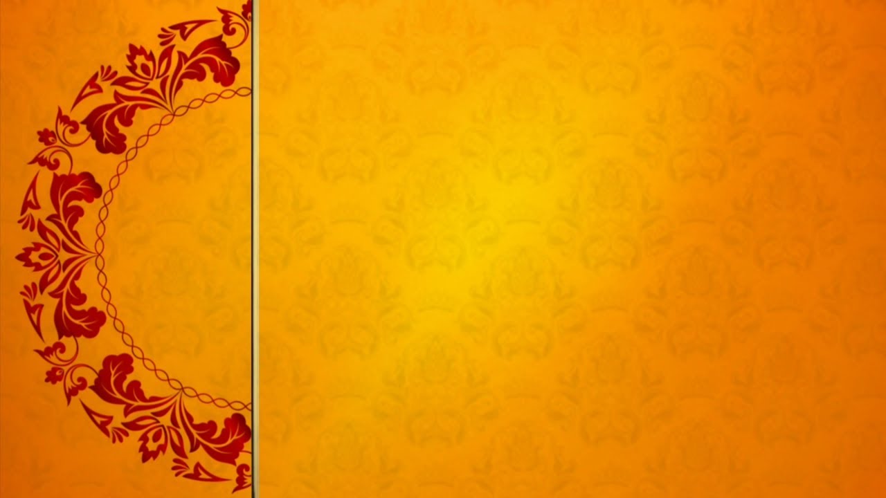 Free Royal Orange motion wheel blank wedding invitation template | EI 1