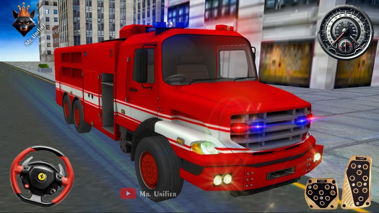 Новый симулятор пожарной машины Rosenbauer в США - Песня пожарного Blippi | Android Gameplay