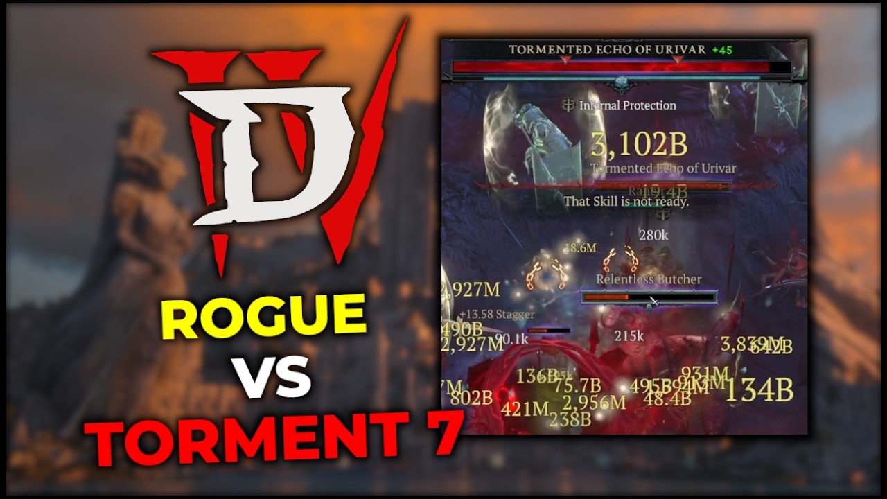 Отважный разбойник против боссов 7-го уровня сложности! Diablo 4, 12-й сезон, Искатель сердец, Ра...