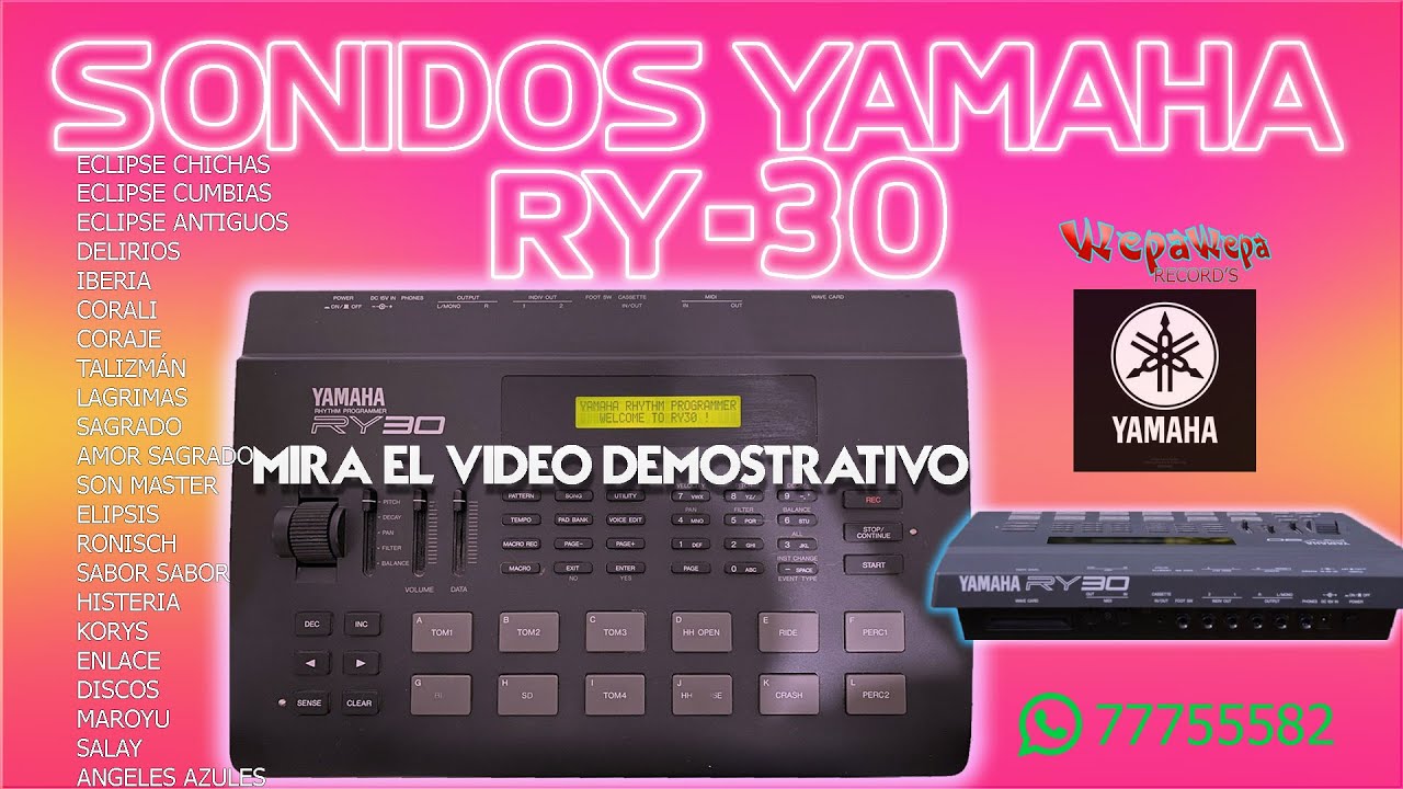 SECUENCIAS 🔴 YAMAHA RY-30 ✅ CUMBIAS SUREÑA ✅ BOLIVIANA ✅ PERUANA ✅