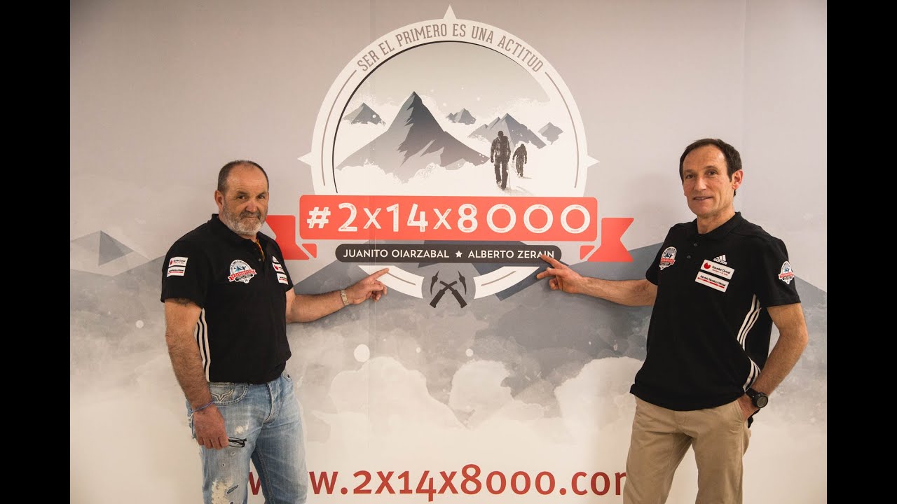 Reto 2x14x8000 de Juanito Oiarzabal. Rueda de prensa desde Pangea The Travel Store (Madrid)