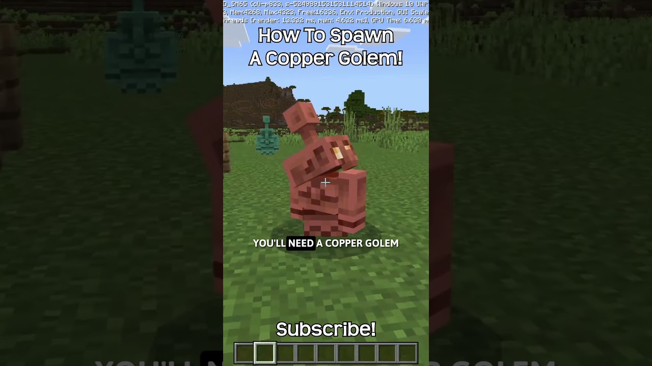 How To Spawn A Copper Golem In Minecraft?!
