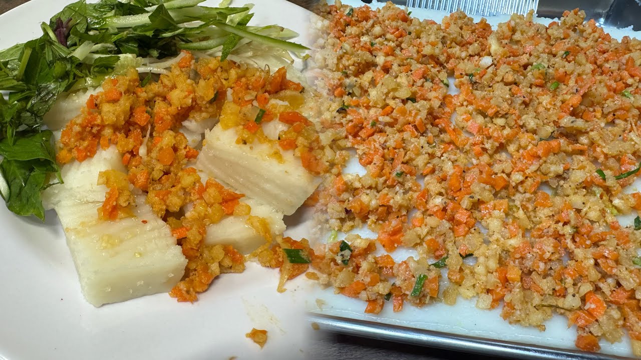 Cách pha bột với cơm nguội để làm bánh đúc mặn - Mợ Bảy Miền Tây