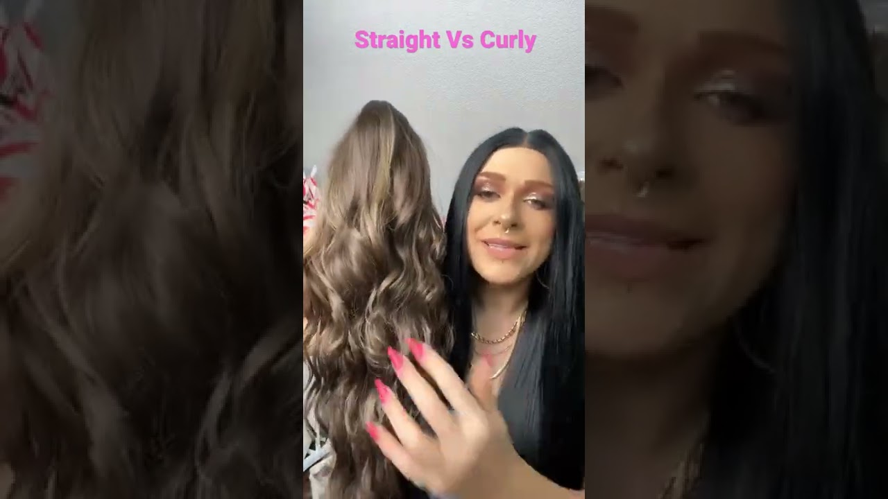 Synthetic Straight Wigs vs Synthetic Curly Wigs | Wig Basics  Jesse M. Simons  #shorts #wigtutorials