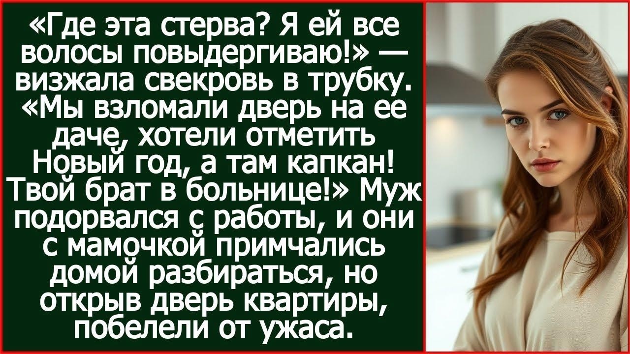 Сынок, мы взломали дверь на ее даче, хотели отметить Новый год, а там капкан! Твой брат в больнице!