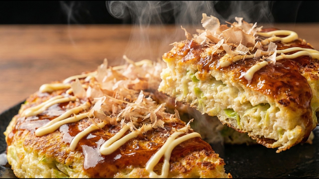Healthy Tofu Cabbage Pancake | Easy Mix-and-Cook Recipe | Japanese recipe