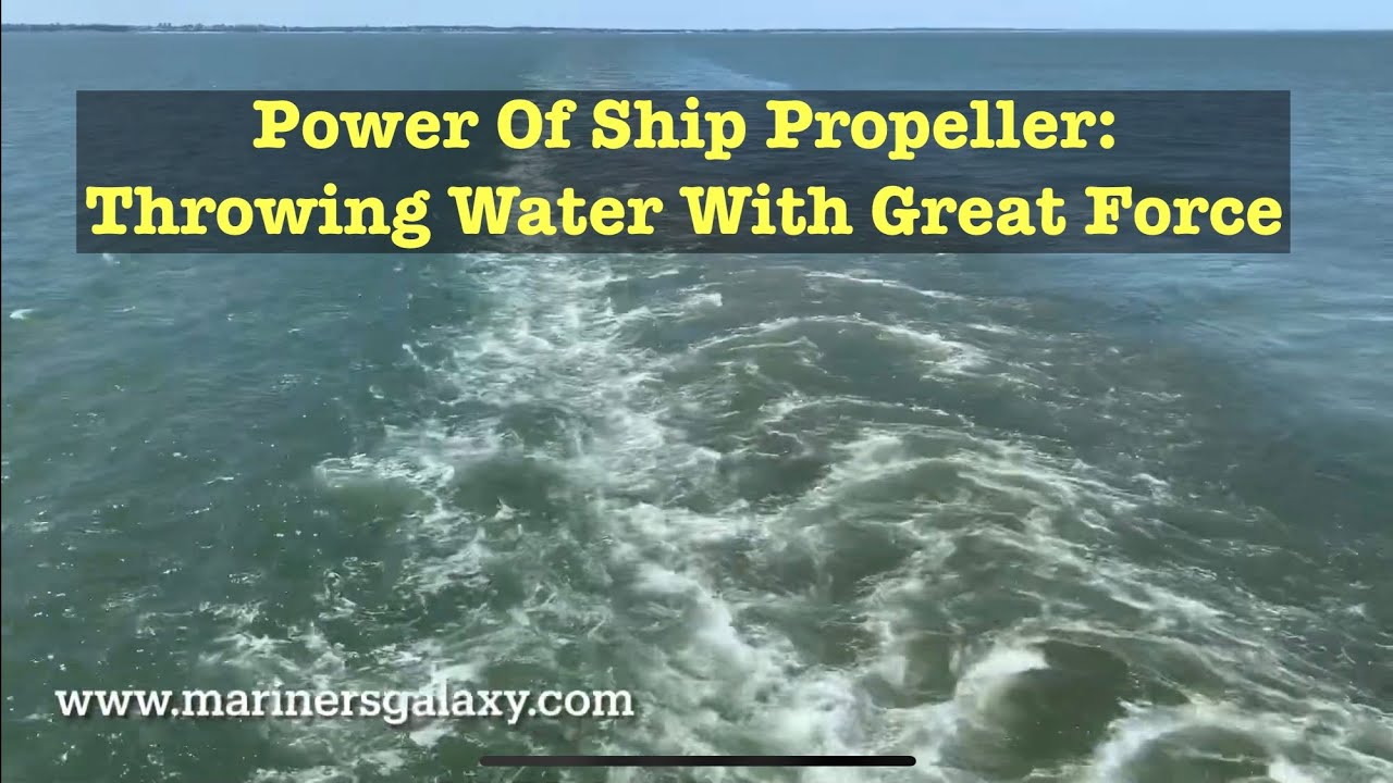 High Power Propeller Throwing Water Back With Great Force