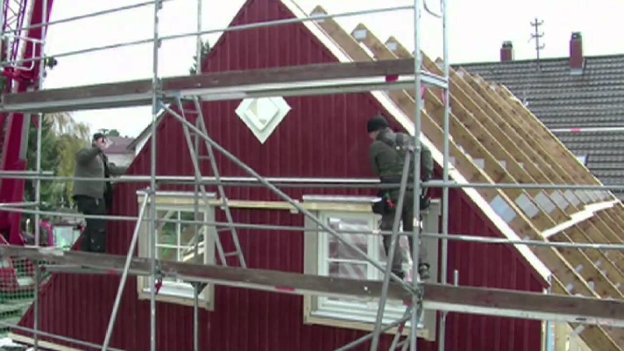 Aufbau eines Hauses von Rörvikshus