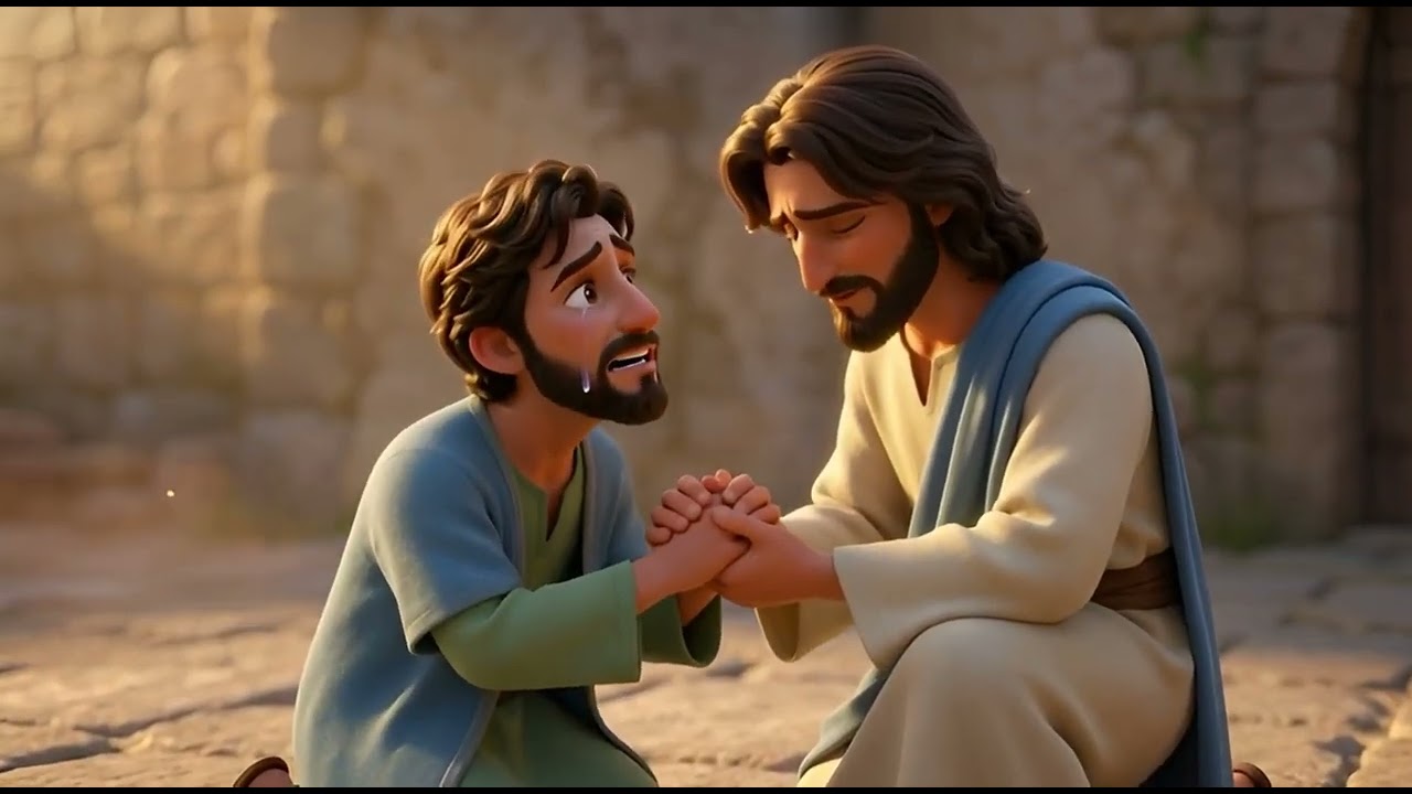 Jesus Cura o Filho do Oficial 👦✨ | História Bíblica Infantil em Desenho Animado