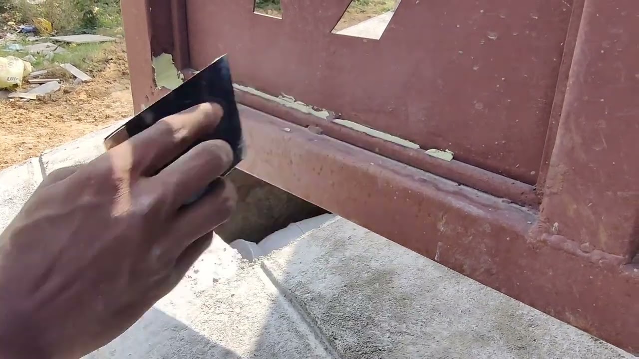 Applying Metal Paste Filler Patti On Metal Gaps
