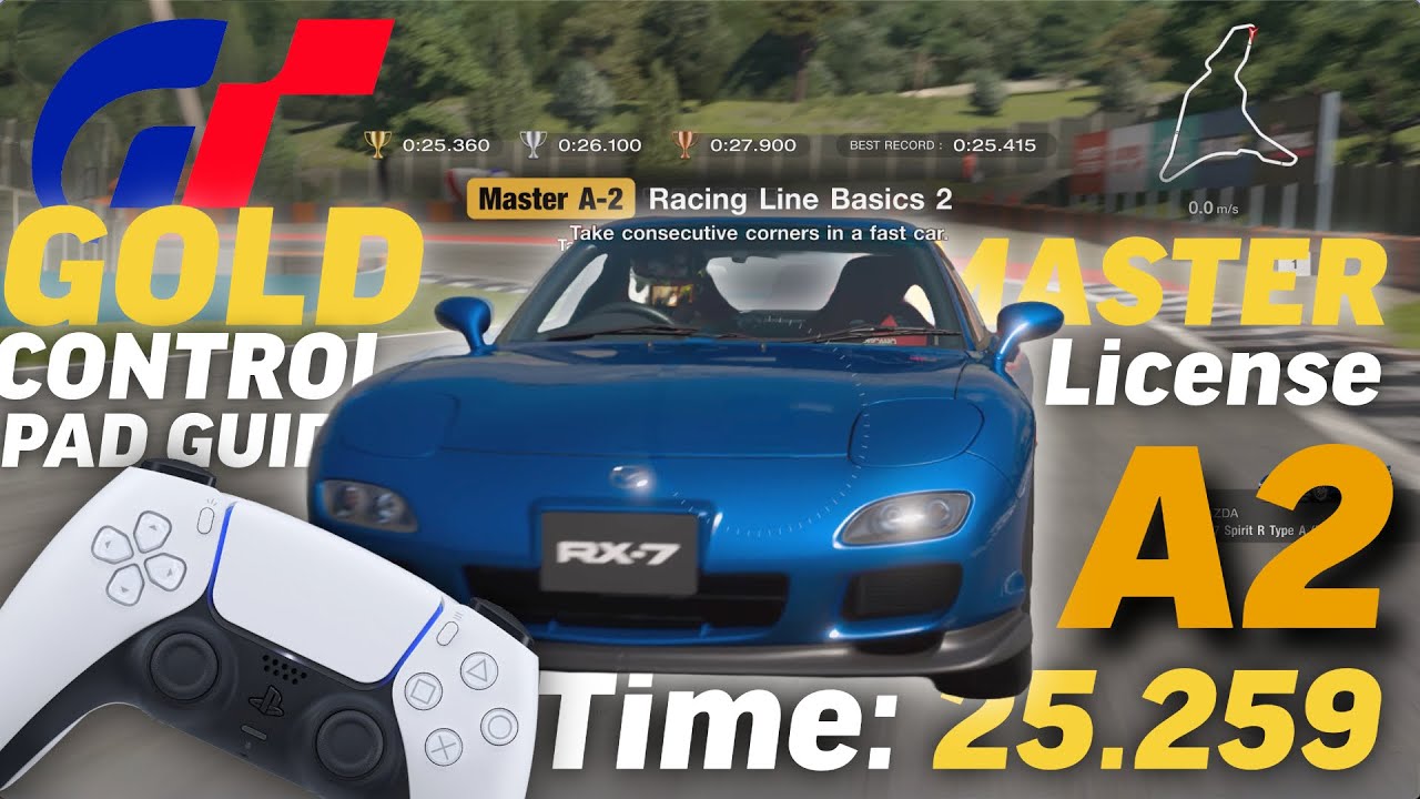 GT7 | Master A-2 License [GOLD] | Controller Tutorial | Racing Line Basics 2 | 4K 60fps | April 2025