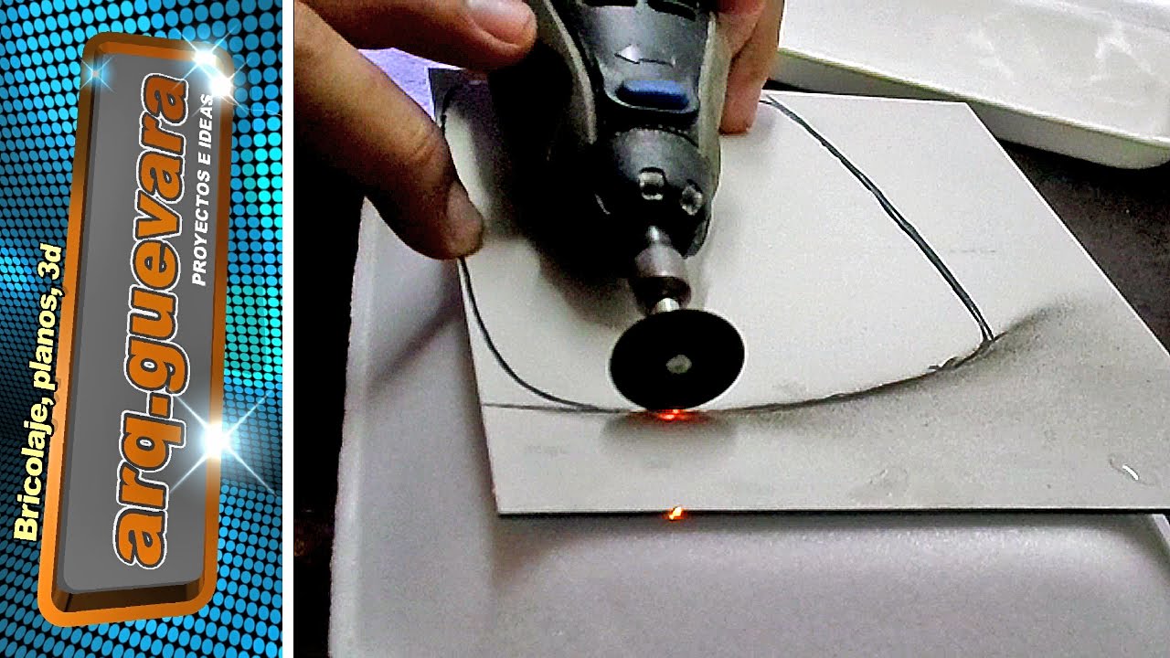 Corte de espejos y vidrios con Dremel