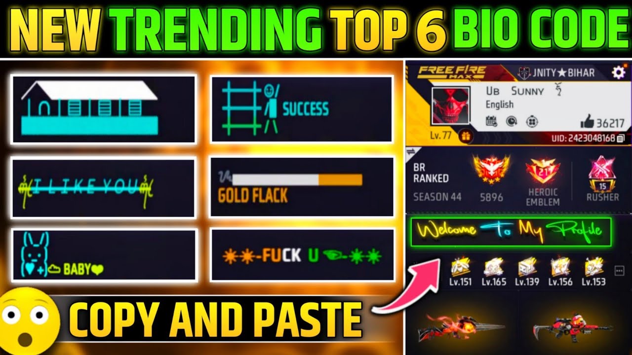 How To Add Golden Elite Pass Bundles In Free Fire Account Bio || FF Bio Code Style 2025 😱 Part - 4