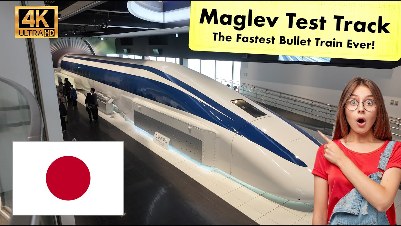 Yamanashi Prefectural Maglev Test Track & Exhibition Center / Bullet Trains /  Japan / ASMR 4K