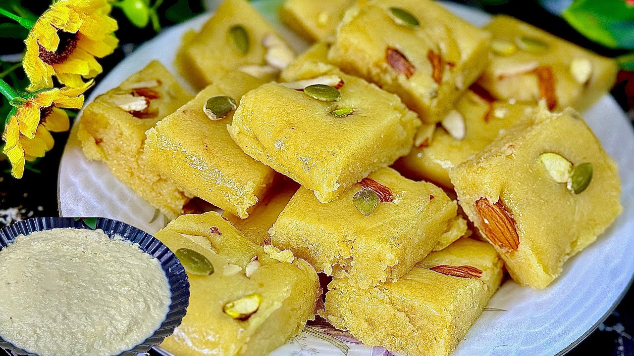 Fresh homemade pure Khoya Barfi 🍥🥠 | Sweets / Dessert made from only milk solids