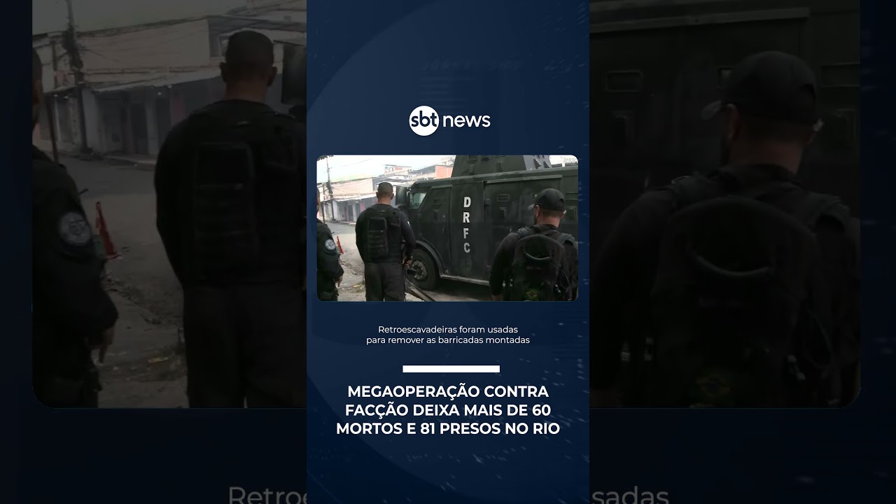 Megaopera&ccedil;&atilde;o no Rio contra fac&ccedil;&atilde;o deixa mais de 60 mortos e 81 presos | #SBTBrasil