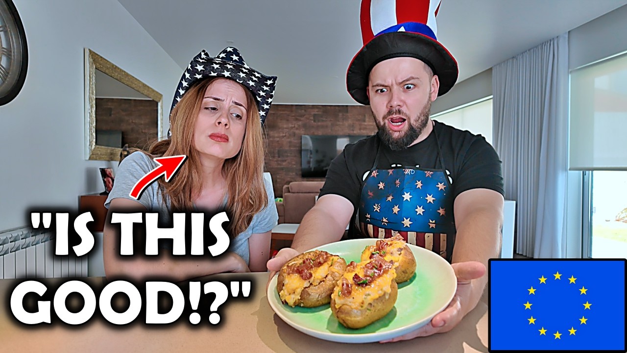 Europeans Try USA LOADED Baked Potatoes – They're Left Speechless!