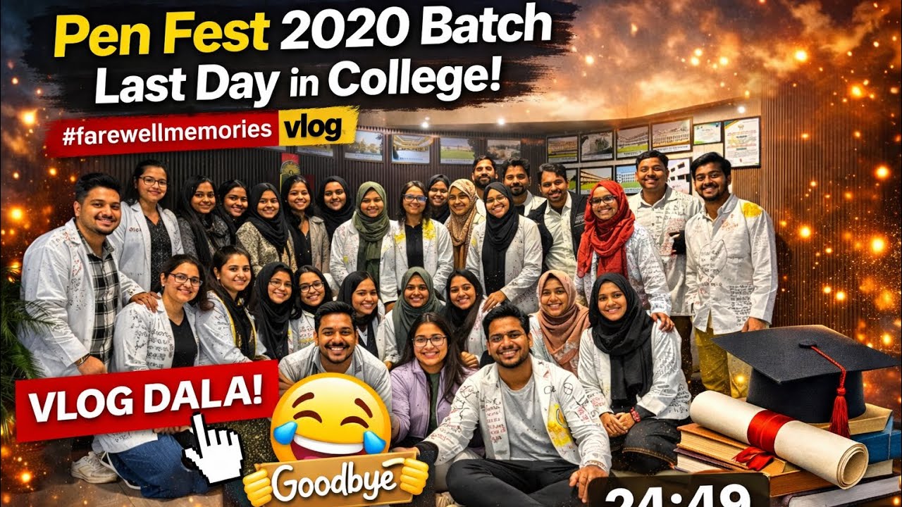 Pen fest 2020 batch |last day in college |eram unani medical college 