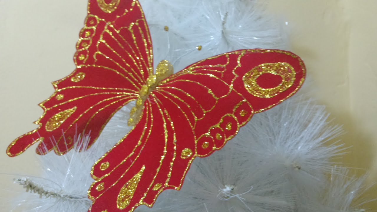 mariposa navideña, fácil y economico