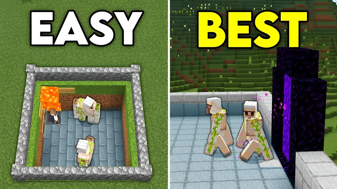 TOP 3 BEST IRON FARMS in Minecraft Bedrock 1.21 !