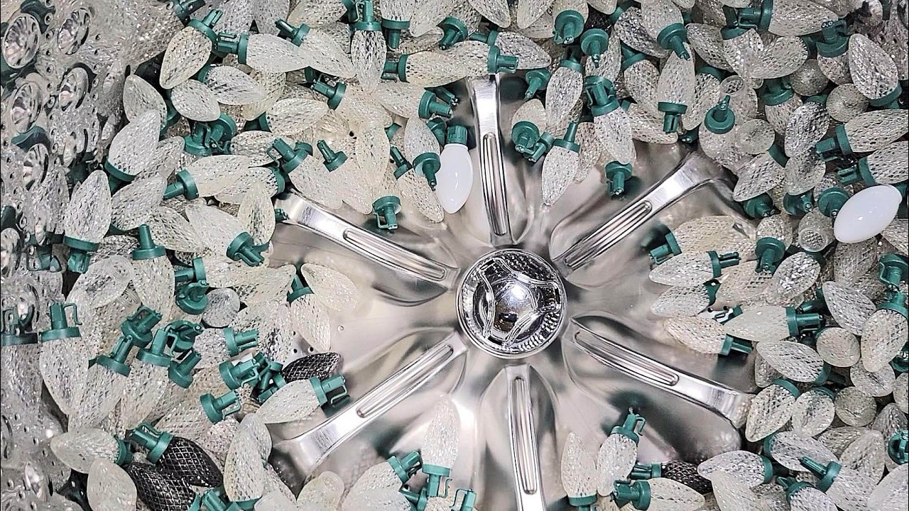 Washing Christmas light bulbs in the washing machine