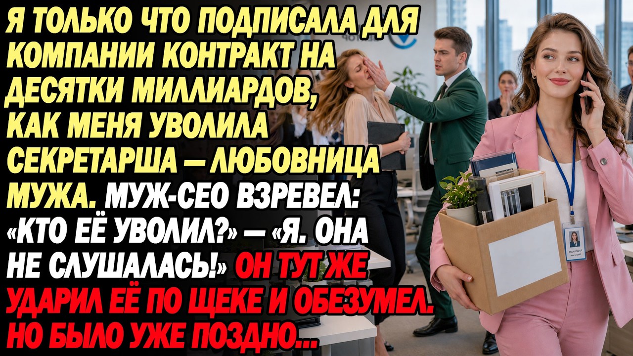 Я подписала контракт на десятки млрд, но любовница-секретарь уволила меня. Он дал ей пощёчину👋! Но&hellip;
