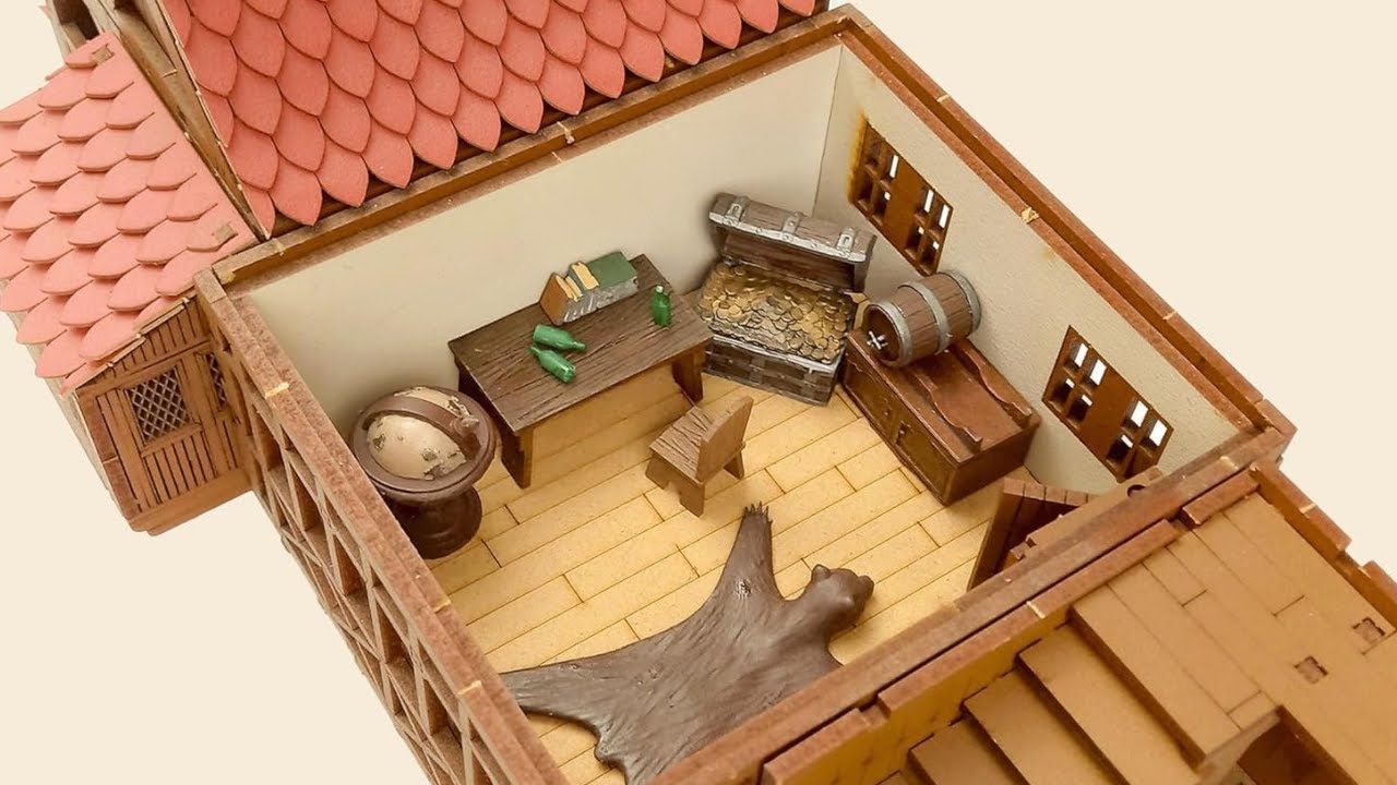 🏡 Guild Hall DIY Wooden House Kit - Creative Architecture & Engineering for Adults & Teens
